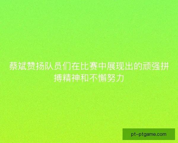 蔡斌赞扬队员们在比赛中展现出的顽强拼搏精神和不懈努力